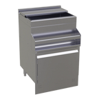 Thumbnail image #1 for Glastender, Inc. Elevation E-IB-24 Underbar Ice Bin, 24W x 24D, 67 lb Capacity, 10-1/2" Deep Liner, Stainless Steel