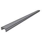 Thumbnail image #1 for Pacific Stainless Products WC4852G16 Wall Cap, 5" x 2"W x 48"H, 16-Gauge 304 Stainless Steel, No Holes, Kinked Edges