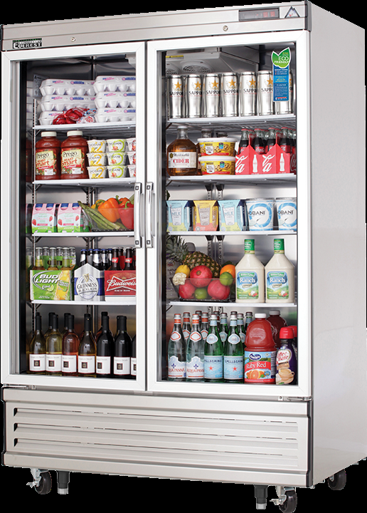 Product image #5 for Everest 2-Section Bottom-Mount Glass Door Reach-In Refrigerator, 50 Cu. Ft., Stainless Steel