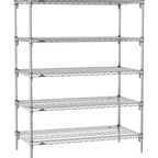 Thumbnail image #1 for Metro Super Erecta SA-2142C-63-S5 Super Adjustable Wire Stationary Starter Shelving Unit, 42"W x 21"D x 63"H, 800 lb. capacity per shelf, 2000 lb.