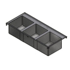 Thumbnail image #1 for Winholt Equipment WS3T-DIS-ME-1416-10DP Drop-In 3-Compartment Stainless Steel Sink, 50"W x 21"D, 14"W x 16"D x 10"H Bowls, No Drainboards