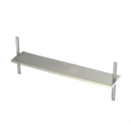 Thumbnail image #1 for AERO Manufacturing CFAO-10120 Adjustable Center-Mount Table Overshelf, 120"W x 10"D, Single-Deck, 16-Gauge Stainless Steel