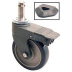 Thumbnail image #1 for AllPoints Foodservice Parts & Supplies Metro 1263220 5-Inch Polyurethane Swivel Stem Caster with Brake, 300–399 lb Capacity