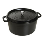 Thumbnail image #1 for Zwilling J.A. Henckels Staub® 1004315 Round Enameled Cast Iron Dutch Oven, 13.25 qt., Black, with Cover