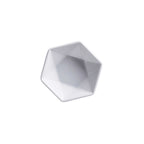 Thumbnail image #1 for G.E.T. Corona, Actualite PA1101610024 Porcelain Hexagonal Plate, 2-3/4", Rolled Edge, Bright White Dozen Case of 2 Dozen