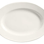 Thumbnail image #1 for Libbey Porcelana Cream 740-901-747 Porcelain Oval Platter, 7 x 4-3/4 in, Rolled Edge, Cream White