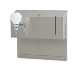 Thumbnail image #1 for Eagle Group DP-10 Wall-Mounted Stainless Steel Manual C-Fold Paper Towel Dispenser with Soap Dispenser, 200-Towel Capacity