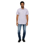 Thumbnail image #1 for Chef Works Havana SHC01-PUR-2XL Short-Sleeve Cook Shirt, Snap Front, Purple, Poly/Cotton, 2XL
