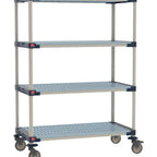 Thumbnail image #1 for Metro MetroMax 4 M4-1860G-68-M4 Mobile Polymer Shelving Starter Unit, 4-Tier, 18"D x 60"W x 68"H