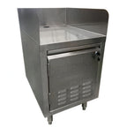 Thumbnail image #1 for NBR Equipment NPS-1824 Underbar POS Cabinet, 18"W x 24"D x 32-1/2"H, Locking Louvered Door, Cord Access, Stainless Steel
