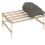 Thumbnail image #1 for SPG International Iss DR336Y Dunnage Rack, Wire Mat, One Shelf, 36"W x 18"D x 14"H, Gold Epoxy-Coated