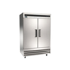 Thumbnail image #1 for MVP Group Kool-It Infinity KIN49R-HC Two-Section Reach-In Refrigerator, Solid Hinged Doors, Stainless Steel, Bottom-Mounted Refrigeration