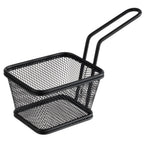 Thumbnail image #1 for Libbey APS Germany - Snackholders APS 40626 Stainless Steel Black Matte Fry Basket Snackholder, 3-7/8" x 3-3/8", Dishwasher Safe