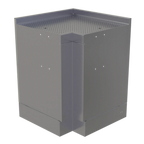 Thumbnail image #1 for Glastender, Inc. Elevation E-CIL Underbar Inside L-Shape Corner Drainboard, 90° Angle, 24" Deep, Stainless Steel, Backsplash, No Legs