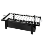Thumbnail image #1 for Eastern Tabletop 3249GMB Countertop Grill Stand, Fits 1 Butane Burner, Stainless Steel, Black Finish, 28"W x 17-3/4"D x 7-1/4"H