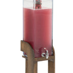 Thumbnail image #1 for Cal-Mil Melrose 27019-3INF-136 Square Single Beverage Dispenser, Polycarbonate, Chocolate Brown, 9.75"W x 8"D x 29"H