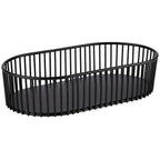 Thumbnail image #1 for Libbey APS Germany - Urban APS 30337 Oval Black Metal Serving Basket, 11-1/2"L x 6-3/8"D x 2-3/4"H