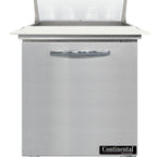 Thumbnail image #1 for Continental Refrigerator SW27N8C 1-Door Sandwich Prep Refrigerator, 27-Inch, 8-Pan, 19-Inch Cutting Board