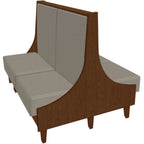 Thumbnail image #1 for Oak Street Baldwin BN-7242-DBL 72"L x 42"H Restaurant Booth with Sculpted Springless Seat, Accent Seams, Stained Birch Top and Side Cap