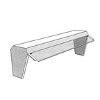 Thumbnail image #1 for Atlas Metal BCFT-2 Flip-Top Sneeze Guard Canopy, Single-Sided, Stainless Steel, 35.75" W