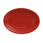 Thumbnail image #1 for ATSMFG Stone Mountain STM-CMR-0975 ATS MFG Oval Coupe Ceramic Platter, 9-3/4" x 7", Maroon