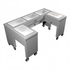 Thumbnail image #1 for Caddy TF-615-U Mobile Electric Hot Food , Stainless Steel, Open Base, 5-Pan Capacity