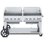 Thumbnail image #1 for Crown Verity Mobile Cooking CV-MCB-60WGP Mobile Outdoor Charbroiler, 8 Burners, Stainless Steel, LP/NG Gas