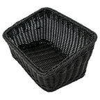 Thumbnail image #1 for G.E.T. Clipper Mill WB-1510-BK Rectangular Polyweave Fast Food Basket, Black Polypropylene, 9-1/4 x 13 Inch Case of 6