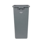 Thumbnail image #1 for CAC China TCSQ-23GRY 23-Gallon Square Gray Plastic Trash Can Without Lid