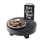 Thumbnail image #2 for Cal-Mil Monterey 22022-13 Round Wood Buffet Riser, Black, 12" Diameter x 4" High