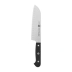 Thumbnail image #1 for Zwilling J.A. Henckels Zwilling Gourmet 1002419 7-Inch Santoku Knife with Smooth High-Carbon Stainless Steel Blade