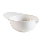 Thumbnail image #1 for CAC China Accessories BH-6 Porcelain Soup Bowl, 6 oz, Cap Shape, Bone White, 5-1/2" x 4" x 2-1/4" Case of 3 Dozen