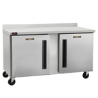 Thumbnail image #1 for Traulsen Dealer's Choice CLUC-60R-SD-WTLR Two-Door Stainless Steel Worktop Refrigerator, 2-Section, 60.25"W, ENERGY STAR