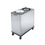 Thumbnail image #1 for Lakeside Manufacturing Adjust-a-Fit 992 Heated Dish Dispenser for Oval Platters, Enclosed Base, 2 Compartments