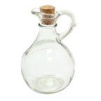 Thumbnail image #1 for TableCraft Products H92000 Olive Oil Bottle, 11 oz Clear Glass with Handle and Cork Stopper Case of 6