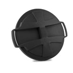 Thumbnail image #1 for Libman Commercial 1571 Round Trash Can Lid for 32 Gallon Receptacle, Black HDPE Case of 12
