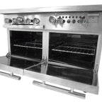 Thumbnail image #2 for Connerton CN60-2-48G 60-Inch Gas Restaurant Range with 2 Open Burners, 48-Inch Griddle, and Two Bake-N-Roast Ovens