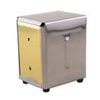Thumbnail image #1 for Browne USA Foodservice 57221 Stainless Steel Counter Napkin Dispenser, Spring Feed, Holds 150 Napkins