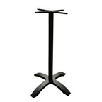 Thumbnail image #1 for Grosfillex Eco-Fix UT755017 Central Table Base, Aluminum, Bar Height, Black, 18" x 18" Base Spread