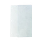 Thumbnail image #1 for Risch PAGEPRO-CMBFFWD 4.25X11 Vinyl 3-Hole Punched Menu Page Protector, 4-1/4 x 11 in, Holds Two Pieces of Paper