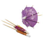 Thumbnail image #1 for Alegacy Foodservice Products 4600 Cocktail Parasol, 4-1/16 in L, 3 in Dia, Wooden Stem, Assorted Colors 1 Gross