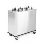 Thumbnail image #1 for Lakeside Manufacturing EASY-GLIDE 5306 Unheated Mobile Dish Dispenser, Enclosed Base, 3 Self-Leveling Tubes, 6-1/2" Capacity