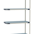 Thumbnail image #1 for Metro MetroMax i MX-2448G-86-A4 Polymer Add-On Shelving Unit, 24"D x 48"W x 86"H, 4-Tier