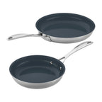 Thumbnail image #1 for Zwilling J.A. Henckels Clad CFX 1017255 2-Piece Fry Pan Set, 8" and 10", Induction-Ready Ceramic Nonstick