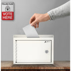 Thumbnail image #2 for Alpine Industries ADI631-02-WHI Wall-Mount Suggestion Box with Key and Lock, White, 9.8 x 3.4 x 7.5 in Case of 10