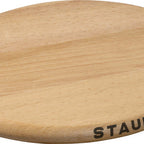 Thumbnail image #2 for Zwilling J.A. Henckels Staub® 1004076 Oval Magnetic Wood Trivet, 6" x 4-2/5" x 3/4"