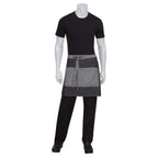Thumbnail image #1 for Chef Works Manhattan AW046-BLK-0 Half-Length Bistro Apron, Black 100% Cotton Denim, 19"L x 28-1/2"W, 3 Pockets