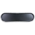 Thumbnail image #1 for G.E.T. Kobe - EGS B250200-SLVB Oval Melamine Bowl Lid, Black with Silver Rim, 20-1/4"L x 6"W x 3/4"H Case of 3