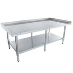 Thumbnail image #1 for Empura Stainless ES4G3060 Equipment Stand, 60"W x 30"D x 25.5"H, 18-Gauge 430 Stainless Steel Top, Galvanized Undershelf