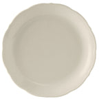 Thumbnail image #1 for Tuxton China DuraTux®© SEA-112 Ceramic Plate, 11-1/4" Round, Scalloped Edge 1 Dozen